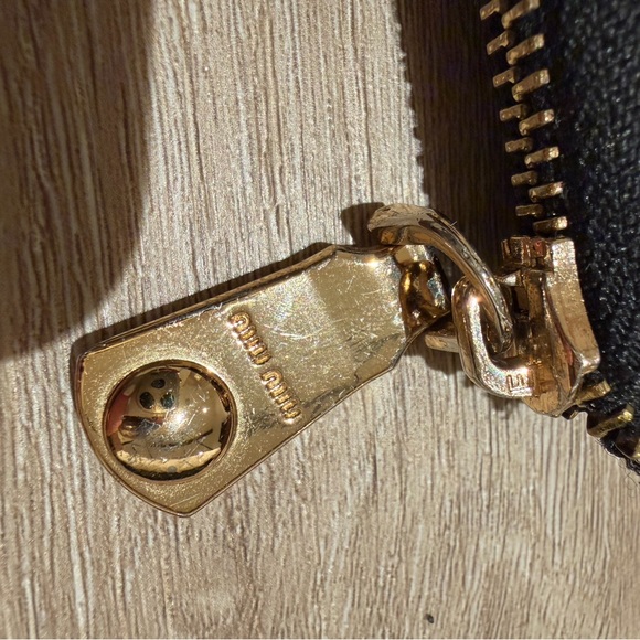 Black Leather Quilted Wallet clutch - Picture 8 of 10